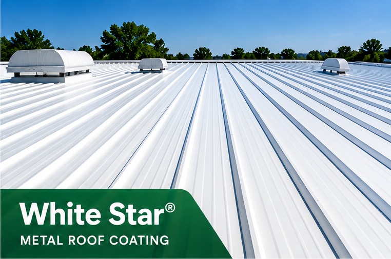 White Star metal roof coating application